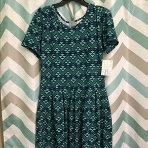 NWT LuLaRoe Blue Green XL Amelia